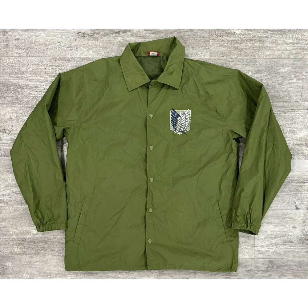 Attack on Titan Survey Corps Nylon Adult Track Jacket Emblem Size XL
